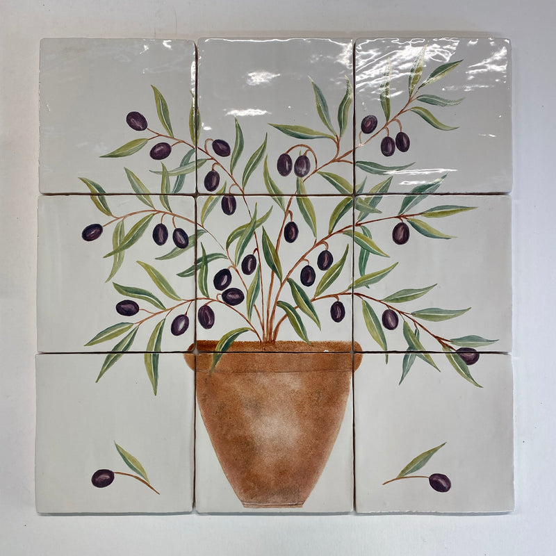 One Off Product - Potted Olive Tree Panel 9