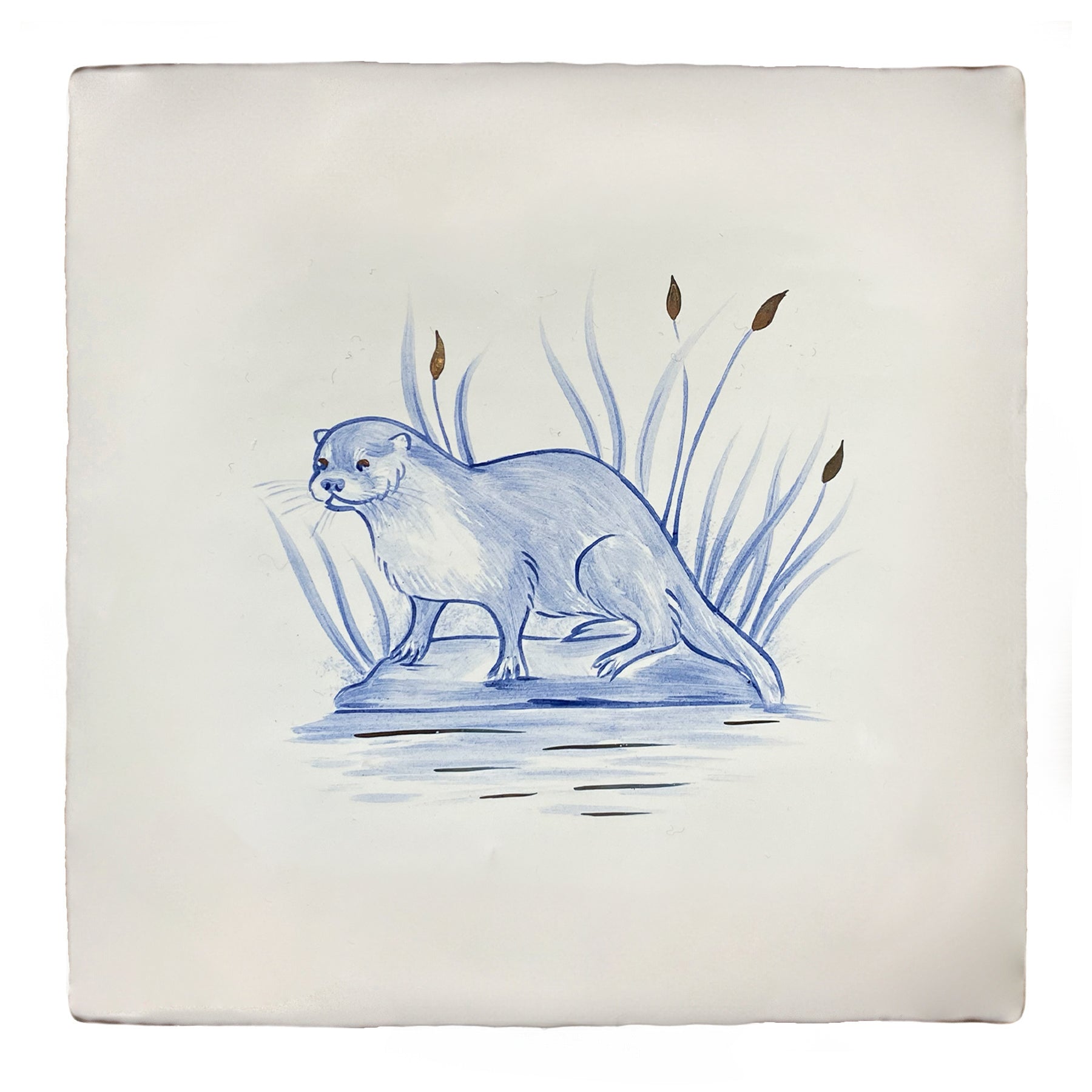 Wilderness Delft Otter on Land with Gold