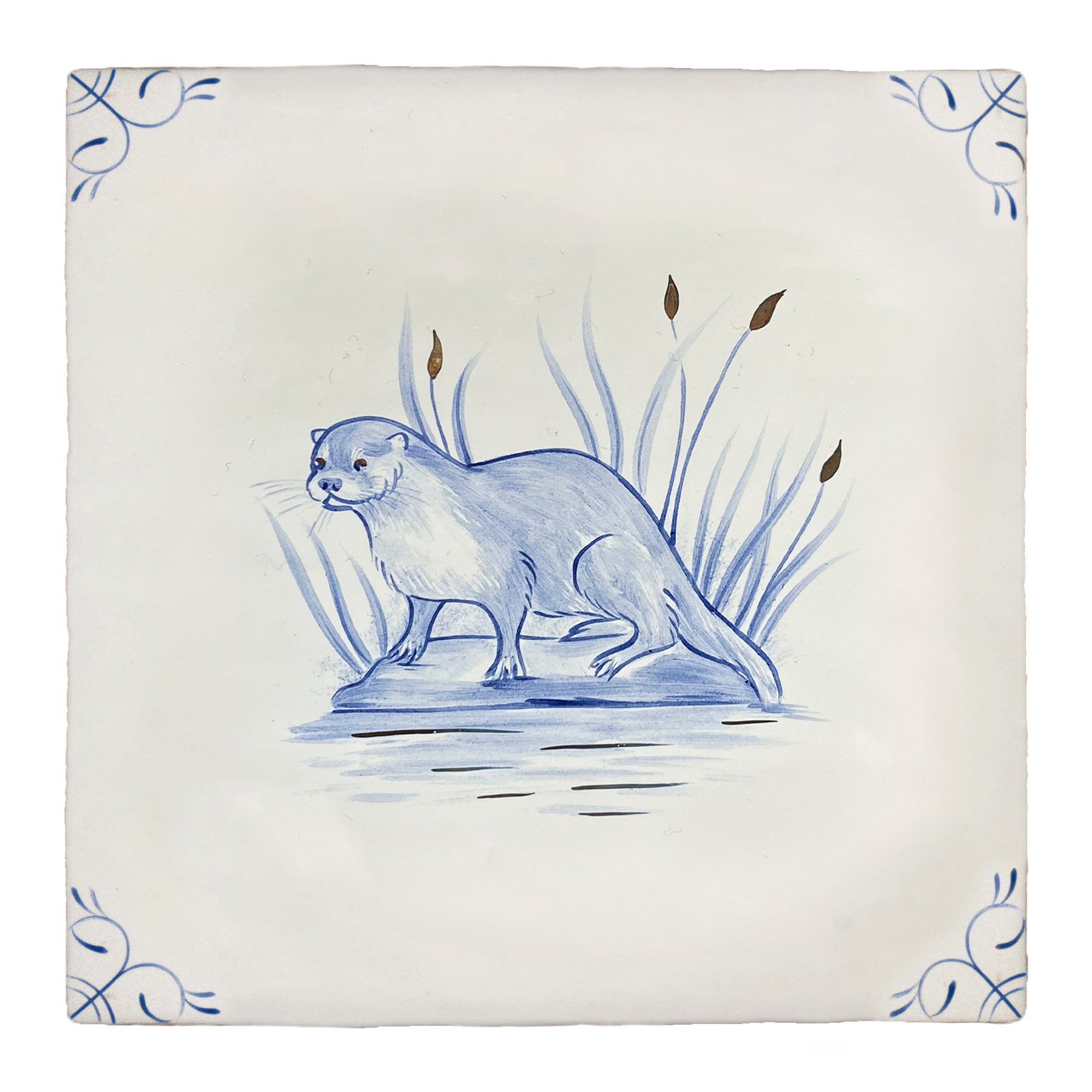 Wilderness Delft Otter on Land with Gold
