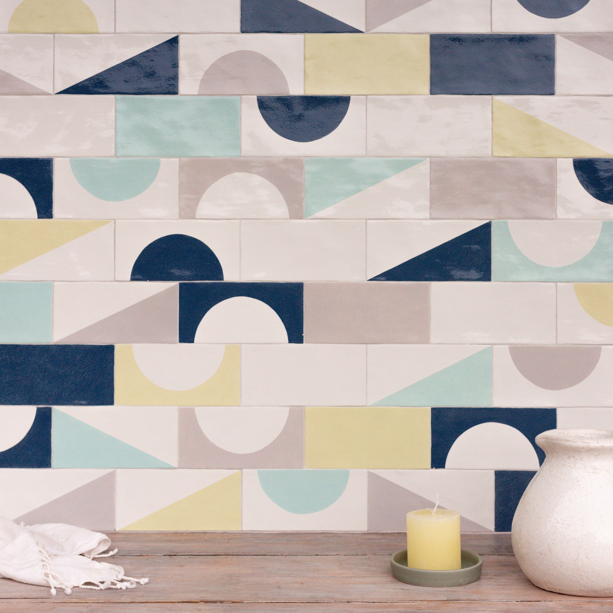 Shape Play Sea Mist 50 Tile Panel