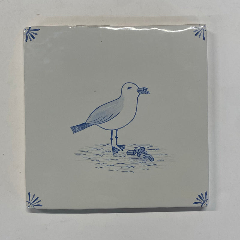 Seconds - Cornish Delft Seagull w/chips