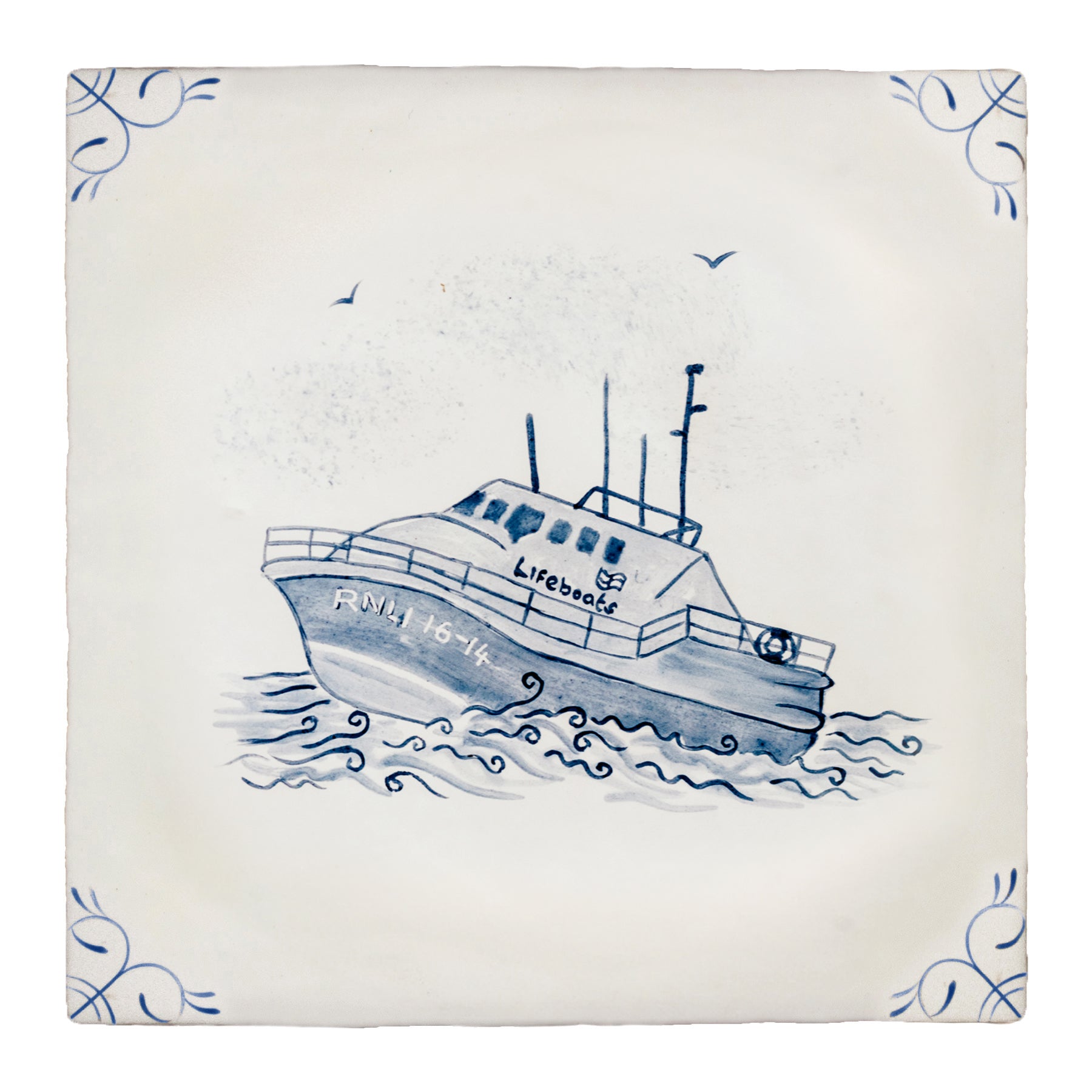 Cornish Delft Sennen Lifeboat