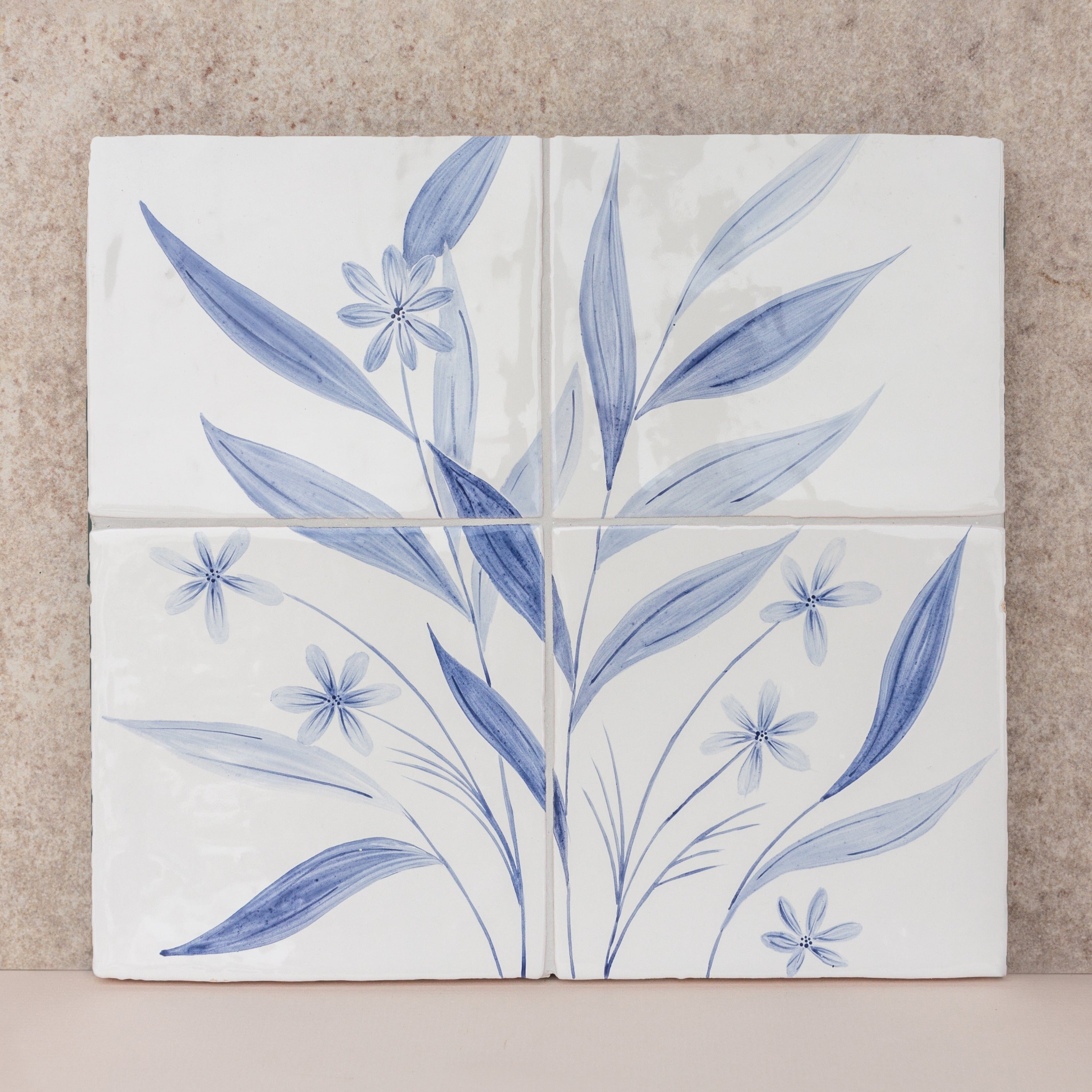 26 x 26cm Willow Mural in Blue