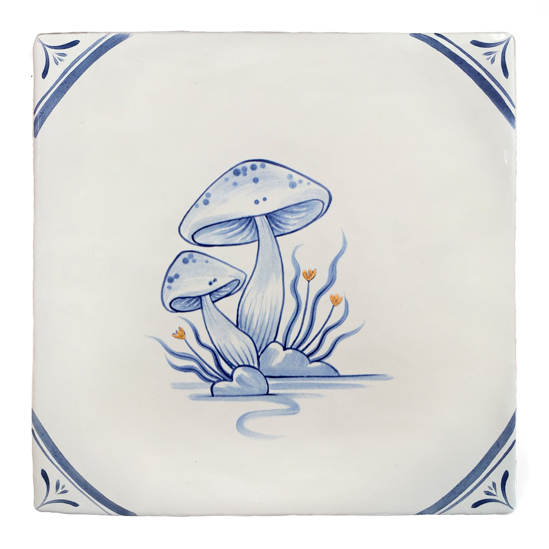 Wilderness Delft Wild Mushroom with Gold
