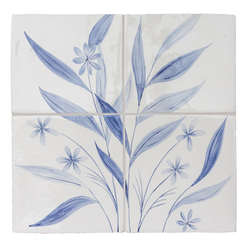 Willow 4 Tile Mural Blue