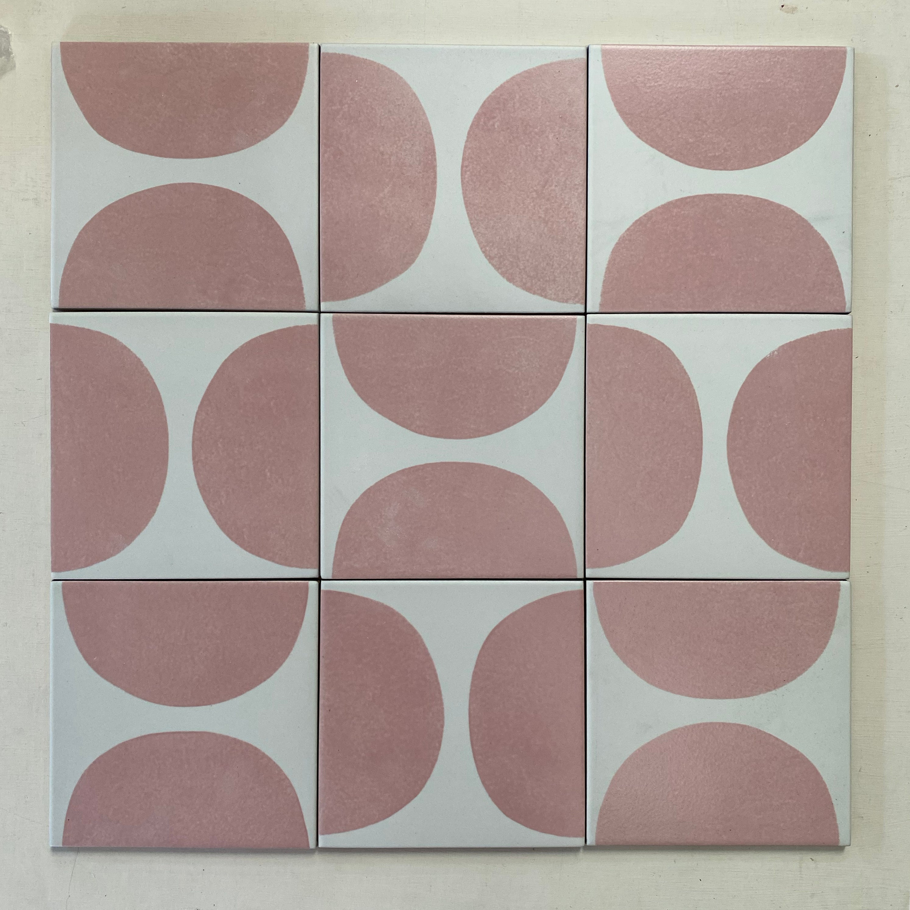 Seconds Arc Floor Tile in Blossom Gloss Decorum Studio Cornwall