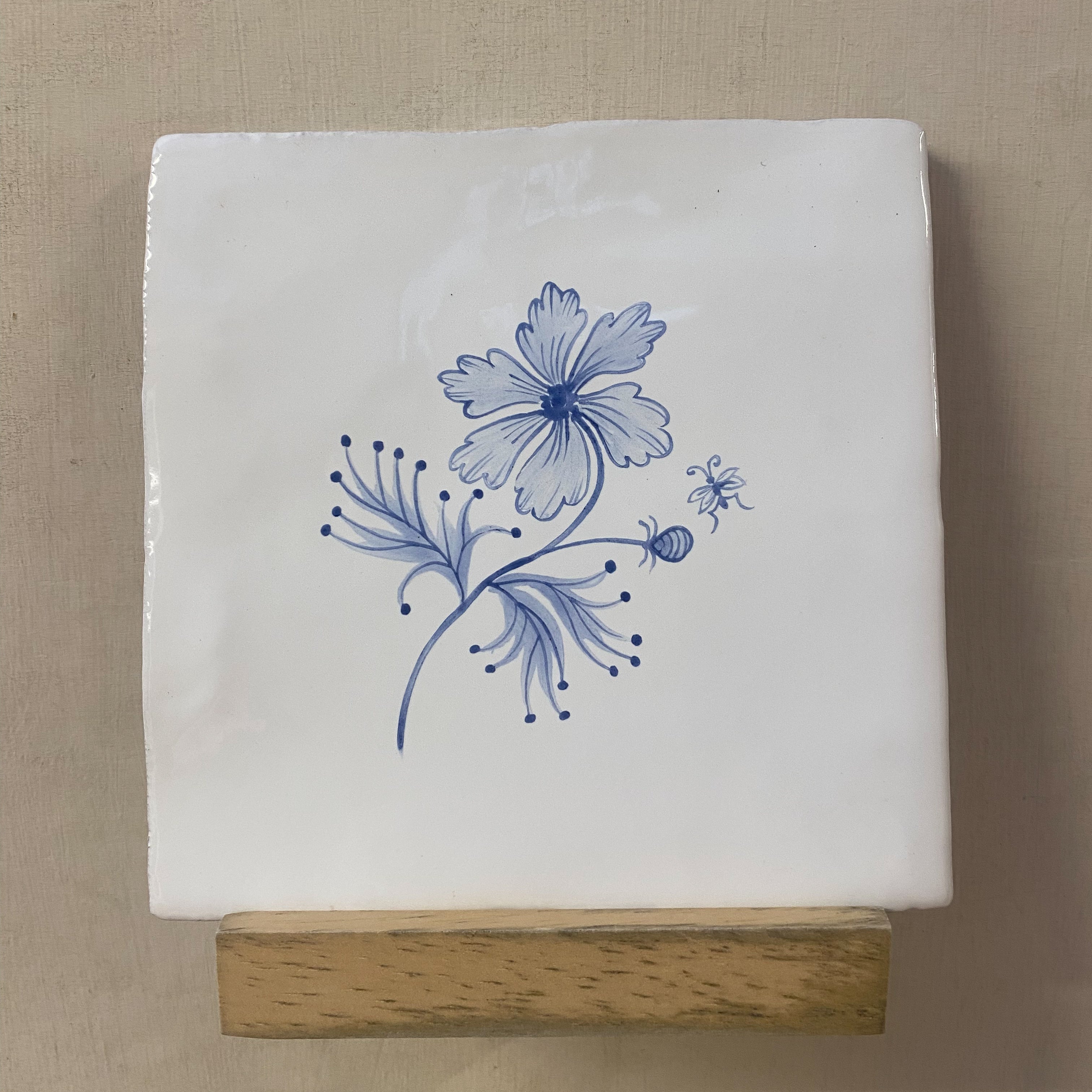Seconds - Flora Delft Cosmos on Cornish (No Corners)