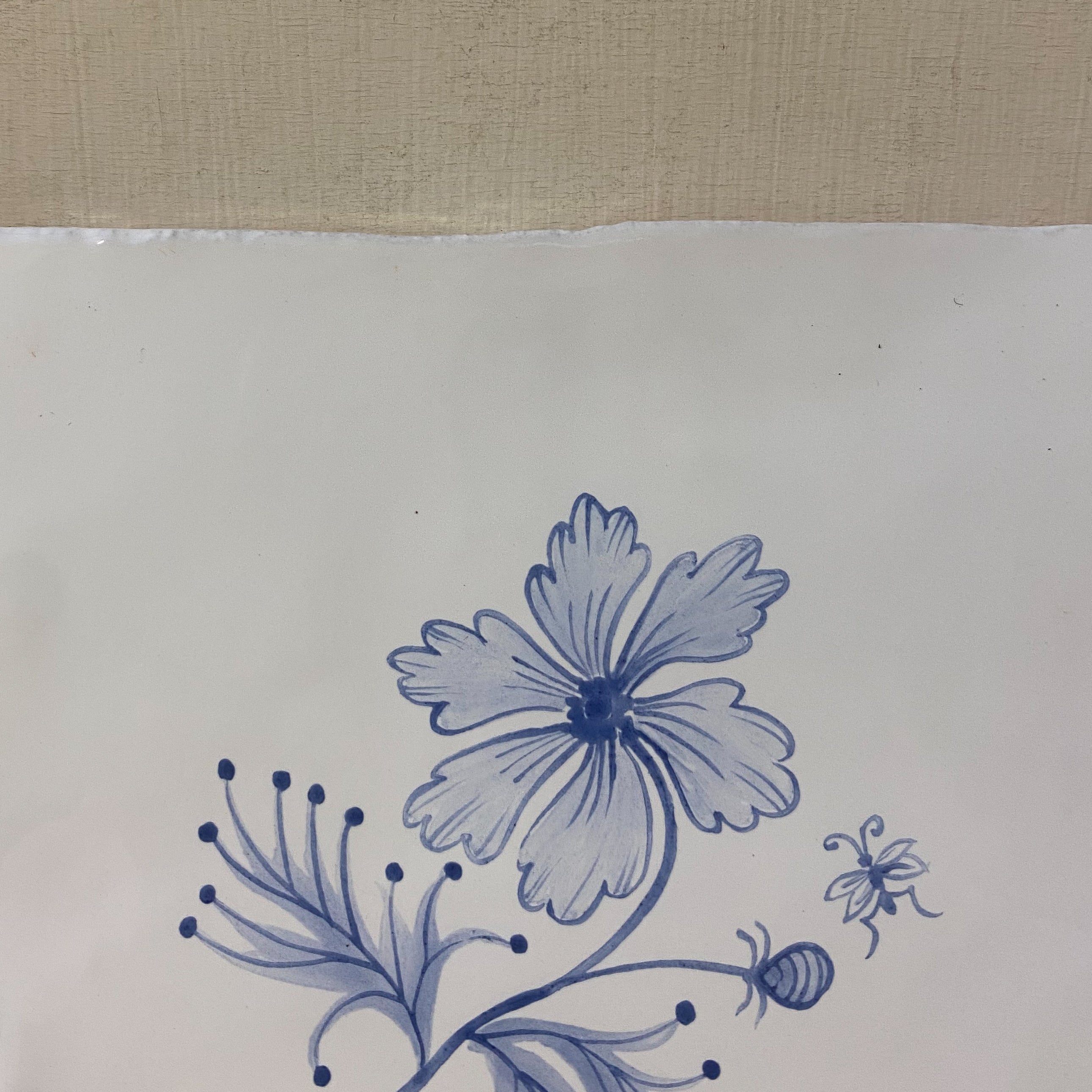 Seconds - Flora Delft Cosmos on Cornish (No Corners)