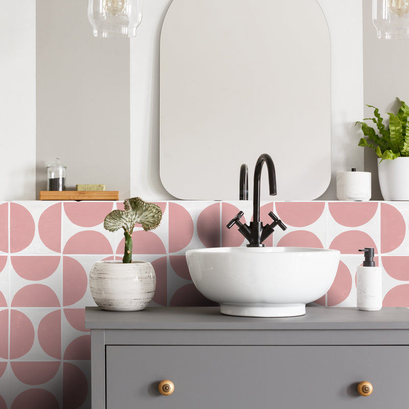 Arc Blossom tiles in bathroom