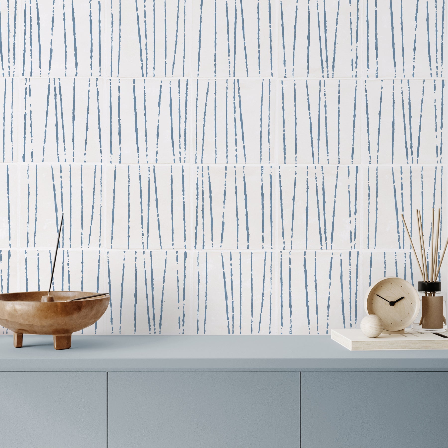 Birch Speedwell tiled kitchen wall