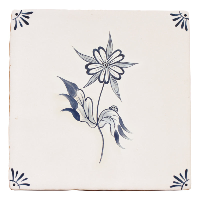 Flora Delft Star Flower tile with corner motif