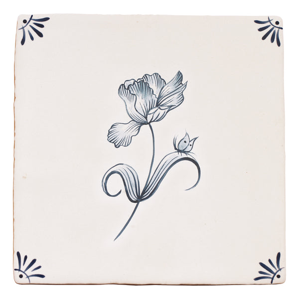 Flora Delft Tulip hand painted tile