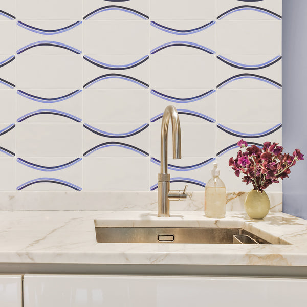 Wall tile design using Enys Over tiles with Enys Under tiles