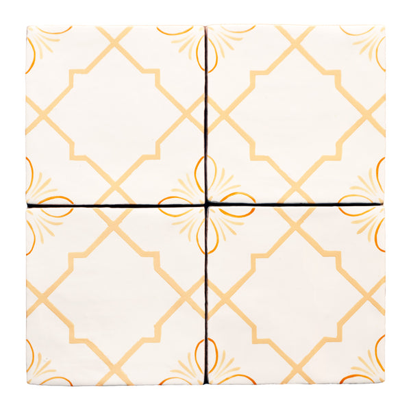 4 tiles of Safran Trellis in Sunbeam