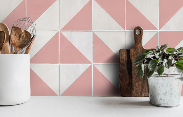 Kitchen tiled with Signal in Blossom