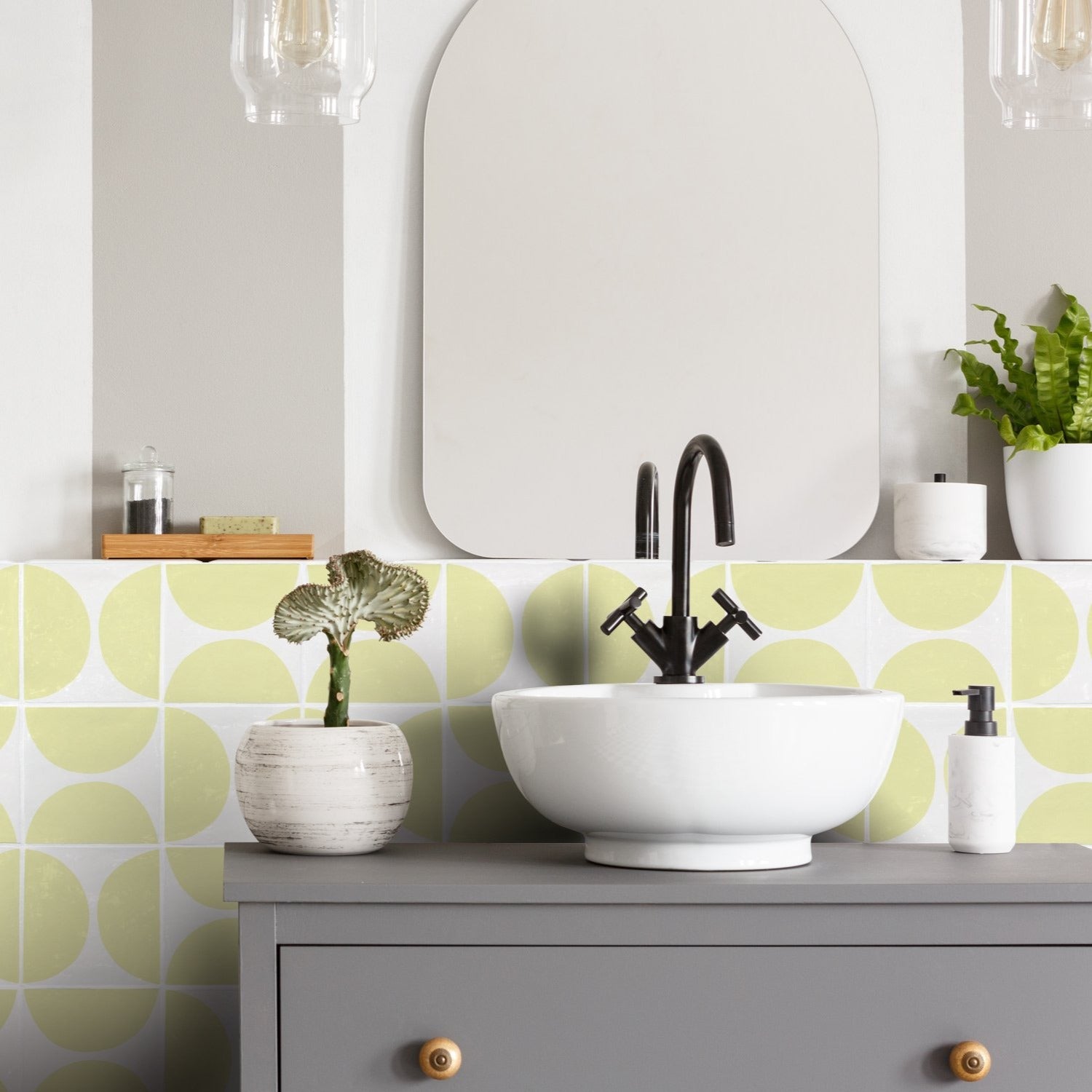 Arc Brimstone tiles in bathroom