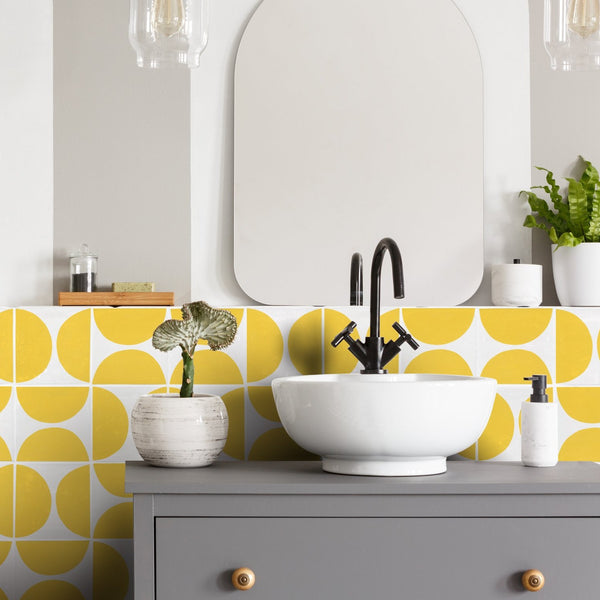 Arc Lemon yellow wall tiles
