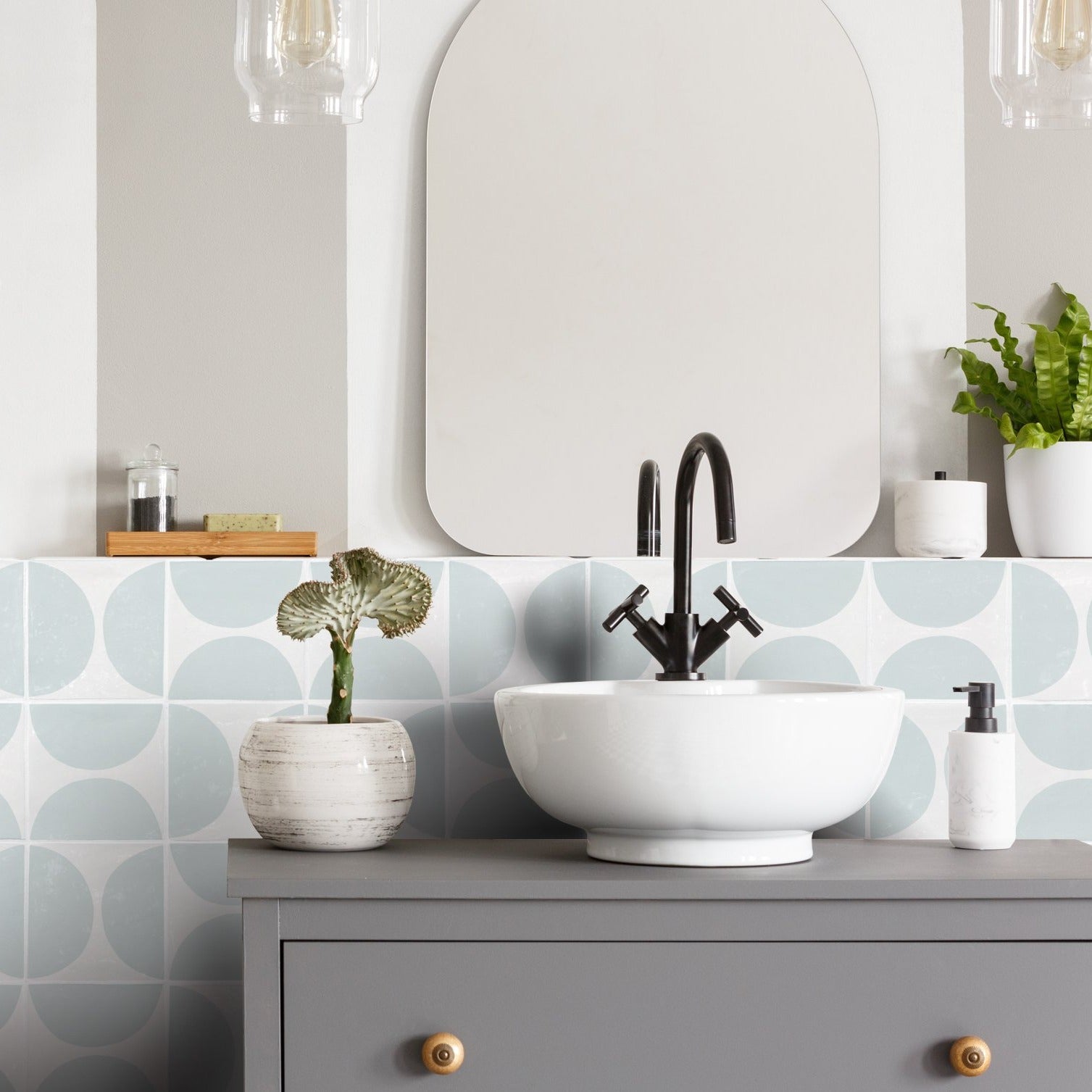 Arc Light Cornflower blue wall tiles